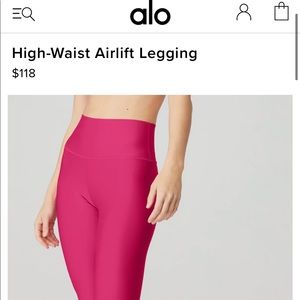 Like New Alo High Waist Airlift Legging Magenta Crush